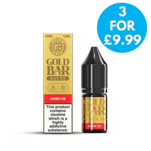 10mg (1%) Gold bar 10ml Nic Salt 3 for £9.99