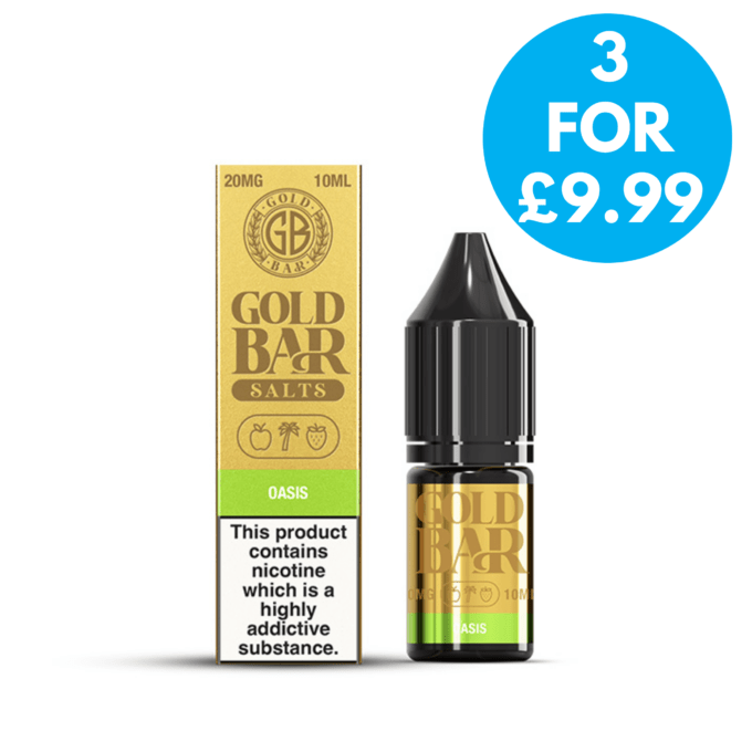 20mg (2%) Gold bar 10ml Nic Salt 3 for £9.99