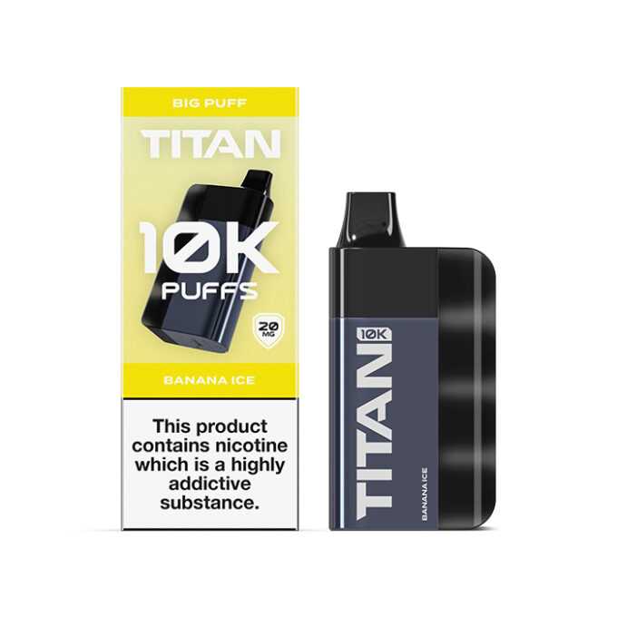 20mg (2%) Titan 10K Puffs Disposable Vape Banana Ice