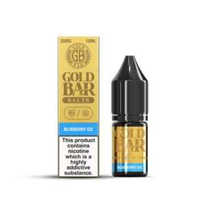 20mg (2%) Gold bar 10ml Nic Salt Blueberry Ice