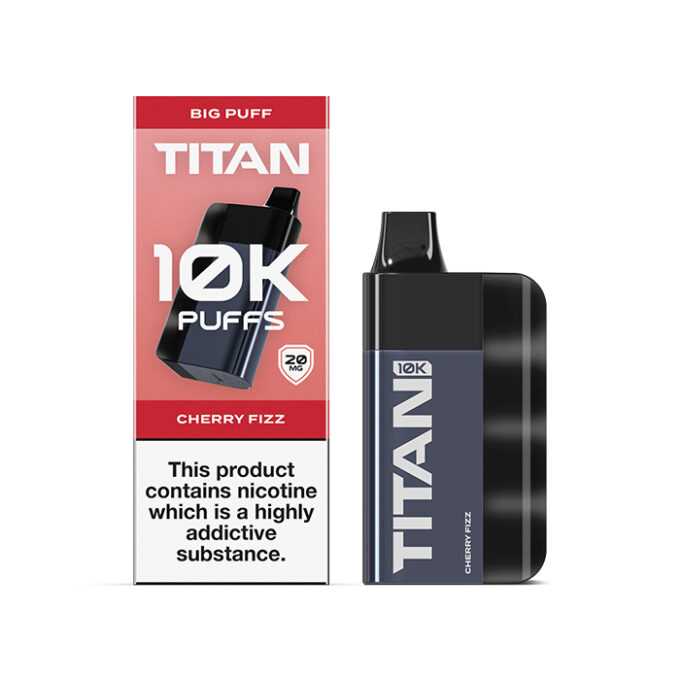 20mg (2%) Titan 10K Puffs Disposable Vape Cherry Fizz