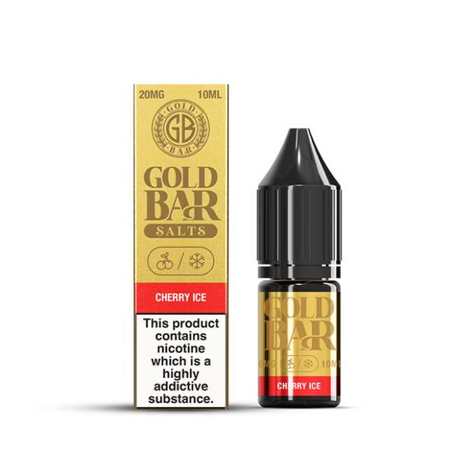 20mg (2%) Gold bar 10ml Nic Salt Cherry Ice