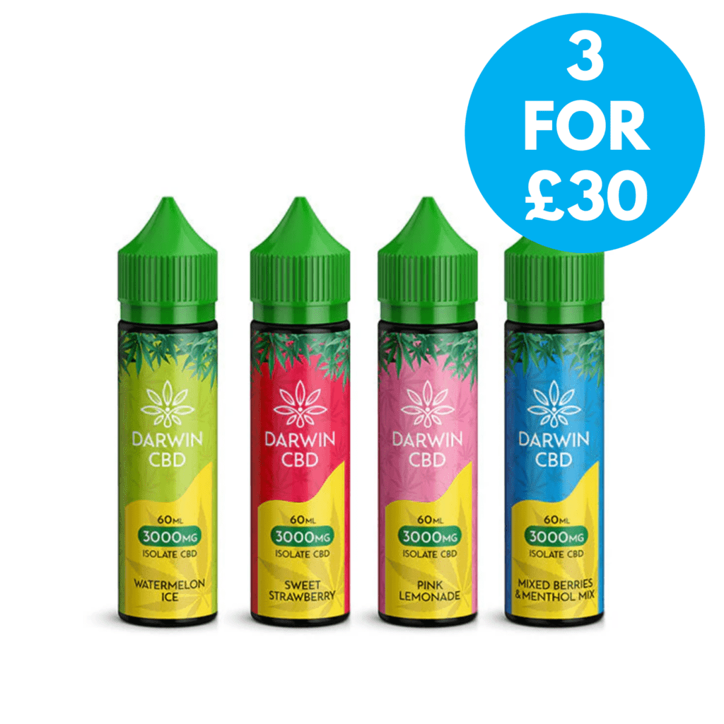 Darwin 3000mg Isolate CBD E-liquid 60ml - 3 For £30 - VAPE.CO.UK