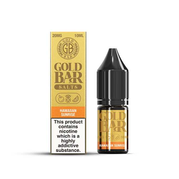 20mg (2%) Gold bar 10ml Nic Salt Hawaiian Sunrise