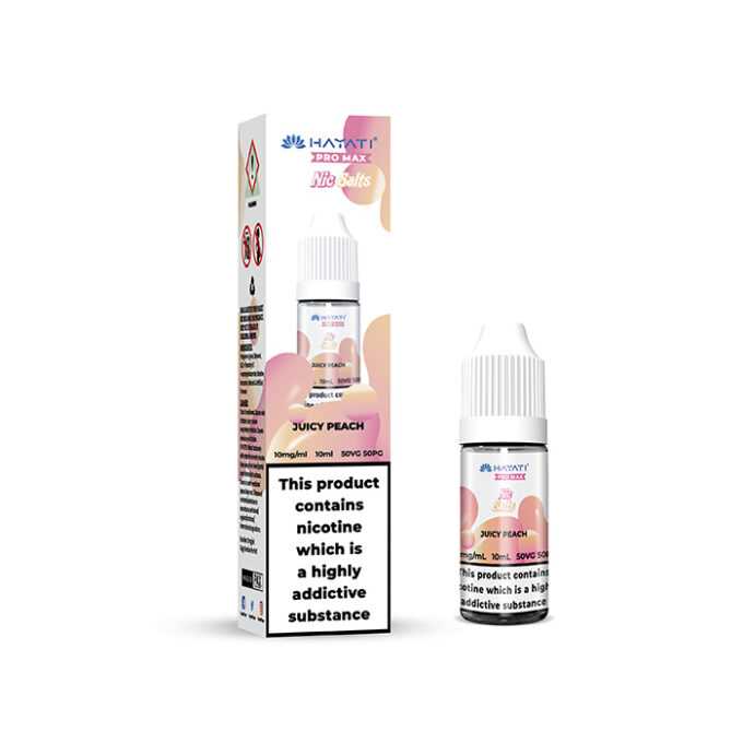 10mg Hayati Crystal Pro Max Nic Salts 10ml juicy peach