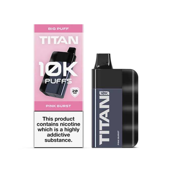 20mg (2%) Titan 10K Puffs Disposable Vape pink burst