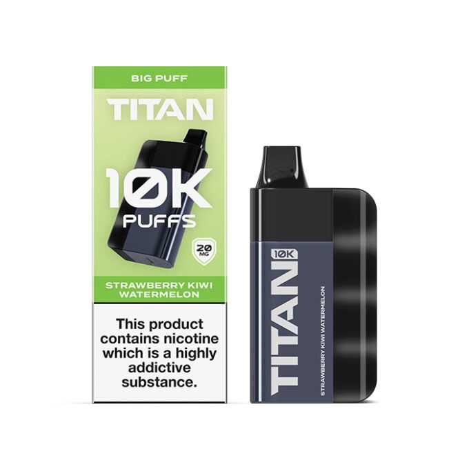 20mg (2%) Titan 10K Puffs Disposable Vape strawberry kiwi watermelon