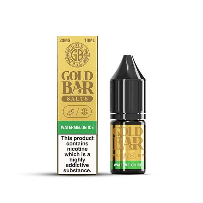 20mg (2%) Gold bar 10ml Nic Salt Watermelon Ice