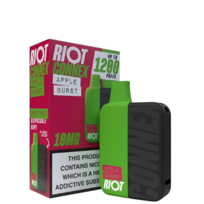 10mg Riot Connex Vape Device 1200 puffs apple burst