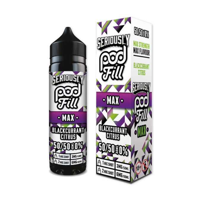 Doozy Seriously Podfill Max 40ML Shortfill 0mg (50VG/50PG) blackcurrant citrus