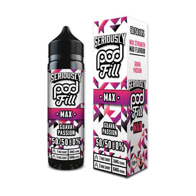 Doozy Seriously Podfill Max 40ML Shortfill 0mg (50VG/50PG) guava passion