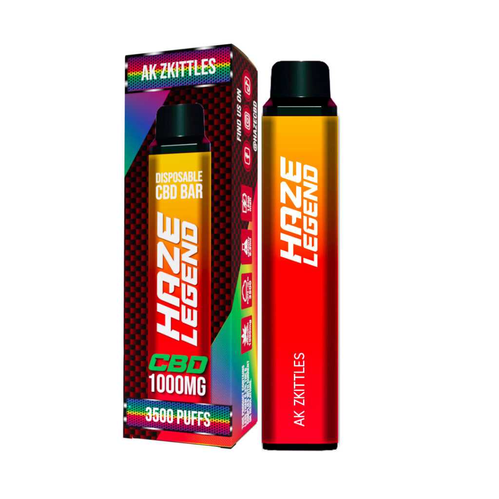 Haze Legend 1000mg CBD Vape 3500 Puffs - 2 For £34.95 - VAPE.CO.UK