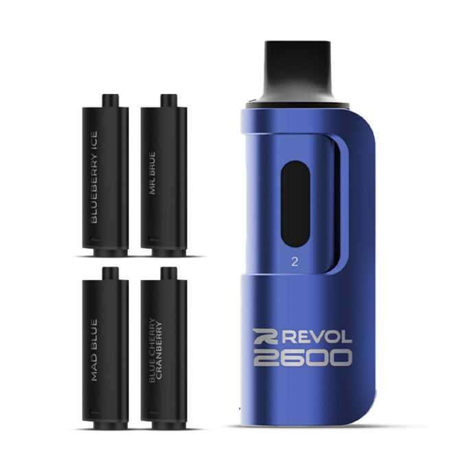 Revol 2600 4 In 1 Pod Vape Kit blue