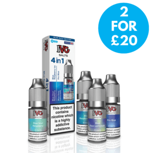 10mg IVG 4 In 1 Nic Salts 2 for £20 and Free Next Day Delivery