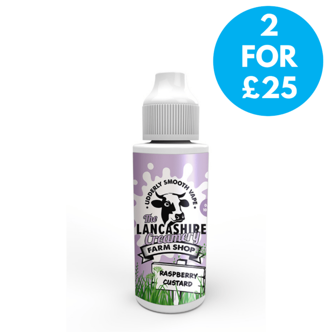 The Lancashire Creamery Farm Shop 100ml Shortfill 2 FOR £25 WITH FREE NEXT DAY SHIPPING