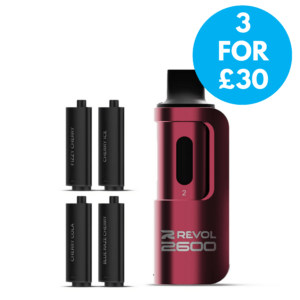 Revol 2600 4 In 1 Pod Vape Kit berry 3 for £30 with free next day delivery