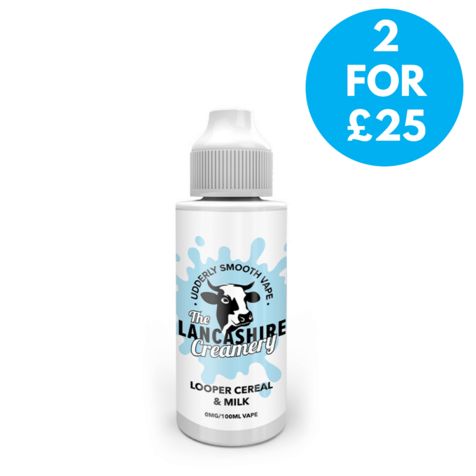 The Lancashire Creamery 100ml Shortfill (70VG/30PG) 2 for £25 with free shipping