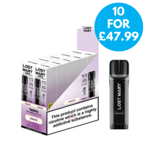 20mg Lost Mary Tappo Replacement Pods Multipack of 10 10 for £47.99 with free next day delivery