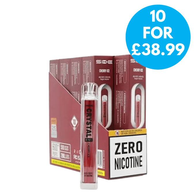 SKE Crystal (0%) Disposable Vape 0mg Box Of 10 Multipack 10 for £38.99 with free next day shipping