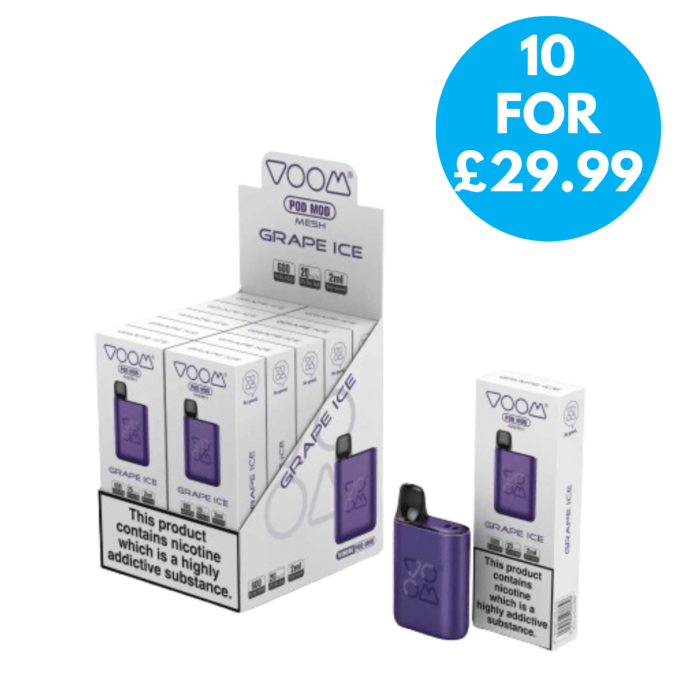 VOOM Iris Mini Disposable Vape Kit Box Of 10 Multipack 10 for £29.99 with free next day shipping!