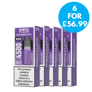 Instafill Instaflow 5000 (5K Puffs) Disposable Vape Multipack (Box of 6) 6 for £56.99 with free next day shipping