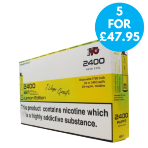 IVG 2400 PUFFS BOX OF 5 5 for £47.95