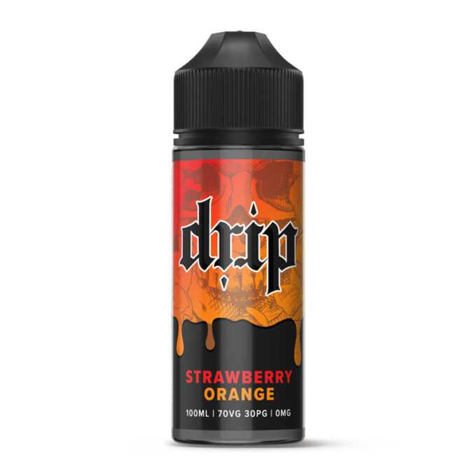 Drip 100ml Shortfill E-liquid strawberry orange