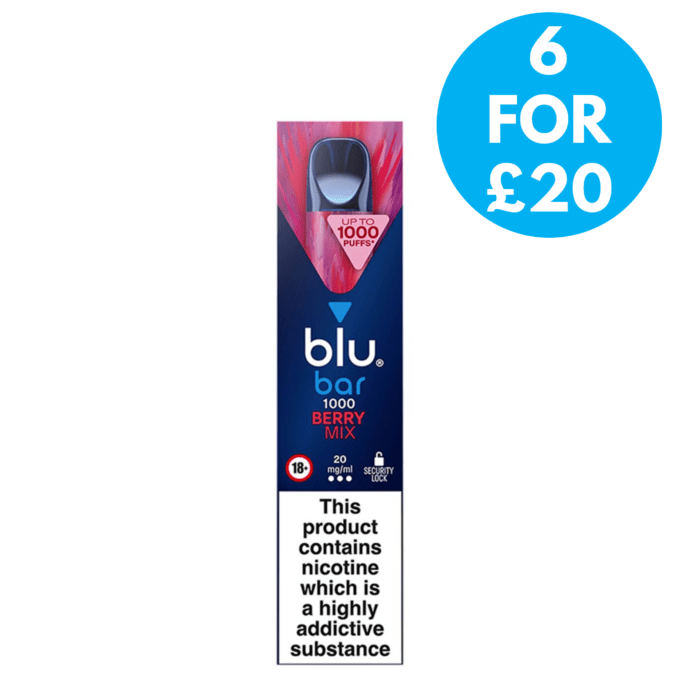 20mg Blu Bar 1000 Disposable Vape Kit