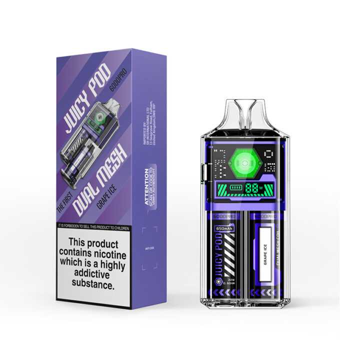 Juicy Pod 6000 (6K Puffs) Pro Disposable Grape Ice