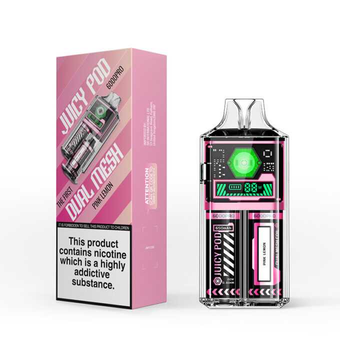 Juicy Pod 6000 (6K Puffs) Pro Disposable pink lemon