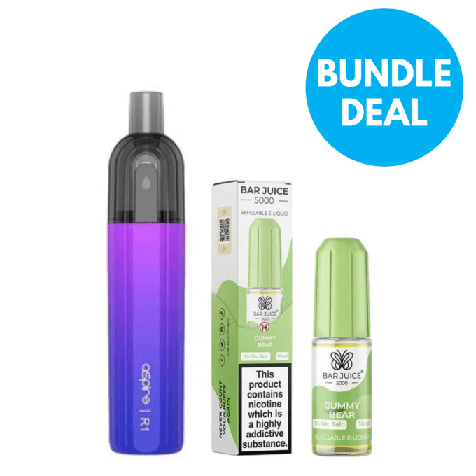 Aspire R1 & 10mg Bar Juice 5000 BUNDLE