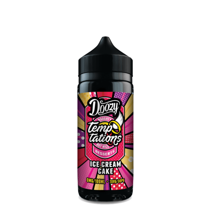 Doozy Temptations 100ML Shortfill 0mg (70VG/30PG) ice cream cake