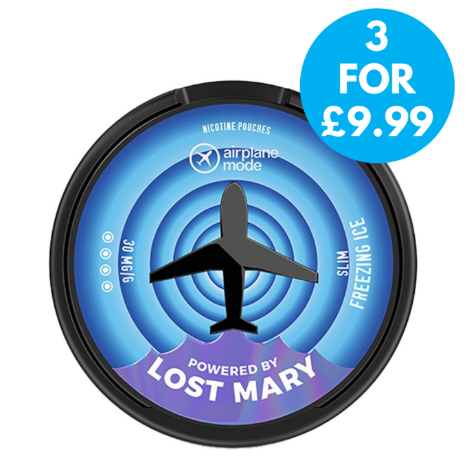 Lost Mary Airplane Mode Snus 30mg Nicotine Pouches 3 for £9.99