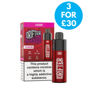 20mg Drifter Bar 6000 (6K Puffs) Disposable Pod Vape 3 for £30 with free next day shipping