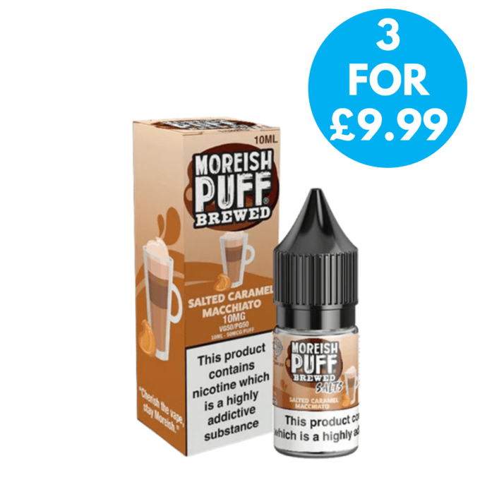 10mg Moreish Puff Brewed Maple Bar Donut Nic Salt 10ml 3 for £9.99