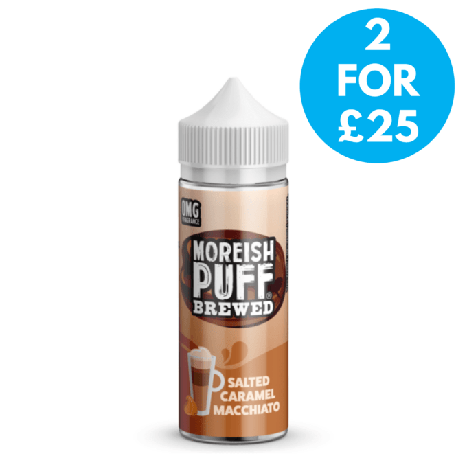 0mg Moreish Puff Brewed 100ml Shortfill (70VG/30PG) 2 for £25