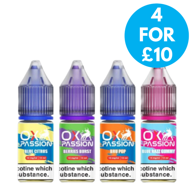 20mg OXVA OX Passion Nic Salts 10ml 4 for £10 with free shipping over £20