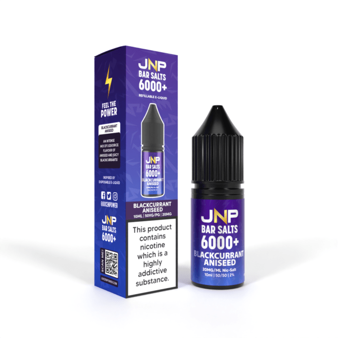 20mg JNP Juice N Power Nic Salt E-liquid 10ml Blackcurrant Aniseed