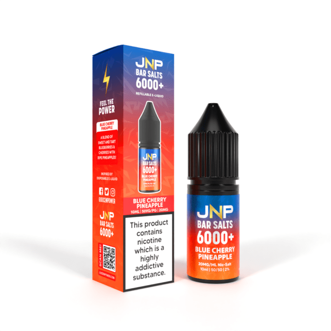 20mg JNP Juice N Power Nic Salt E-liquid 10ml Blue Cherry Pineapple