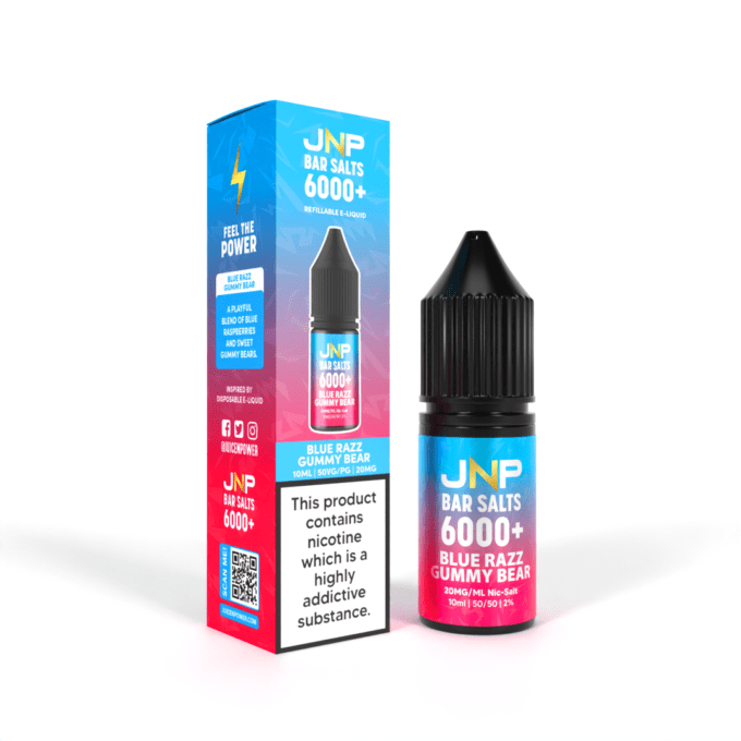 20mg JNP Juice N Power Nic Salt E-liquid 10ml Blue Razz Gummy Bear