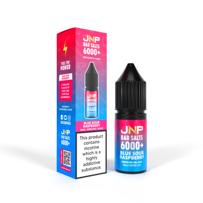 20mg JNP Juice N Power Nic Salt E-liquid 10ml Blue Sour Raspberry