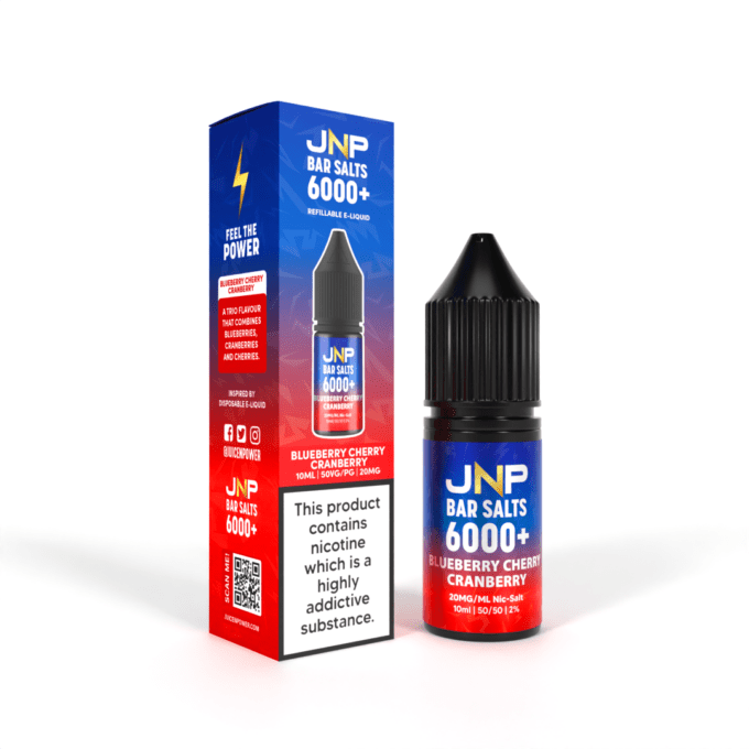 20mg JNP Juice N Power Nic Salt E-liquid 10ml Blueberry Cherry Cranberry