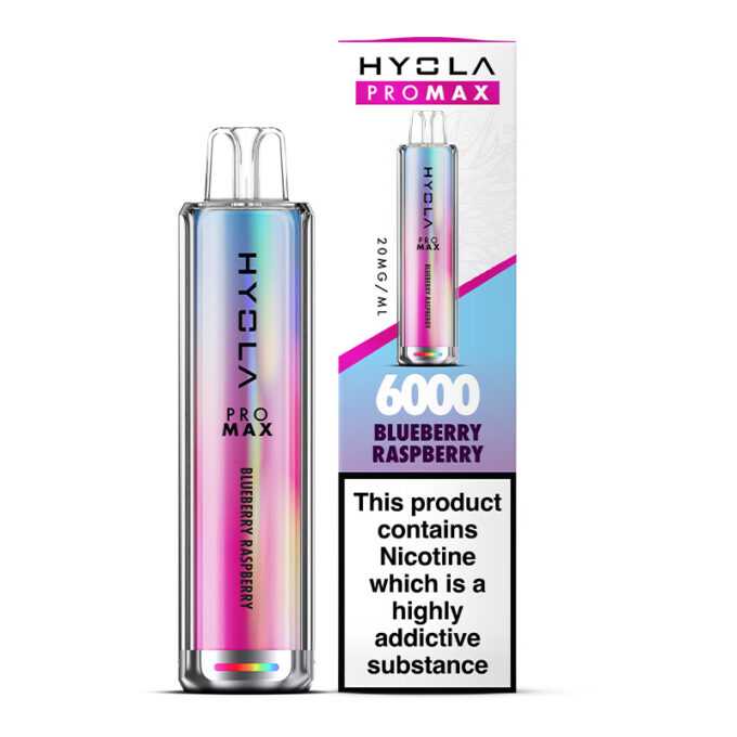 20mg Hyola Pro Max 6000 (6K Puffs) Disposable Vape Blueberry Raspberry