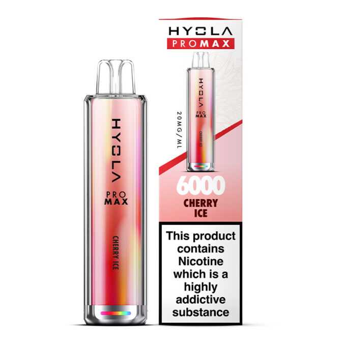 20mg Hyola Pro Max 6000 (6K Puffs) Disposable Vape Cherry Ice