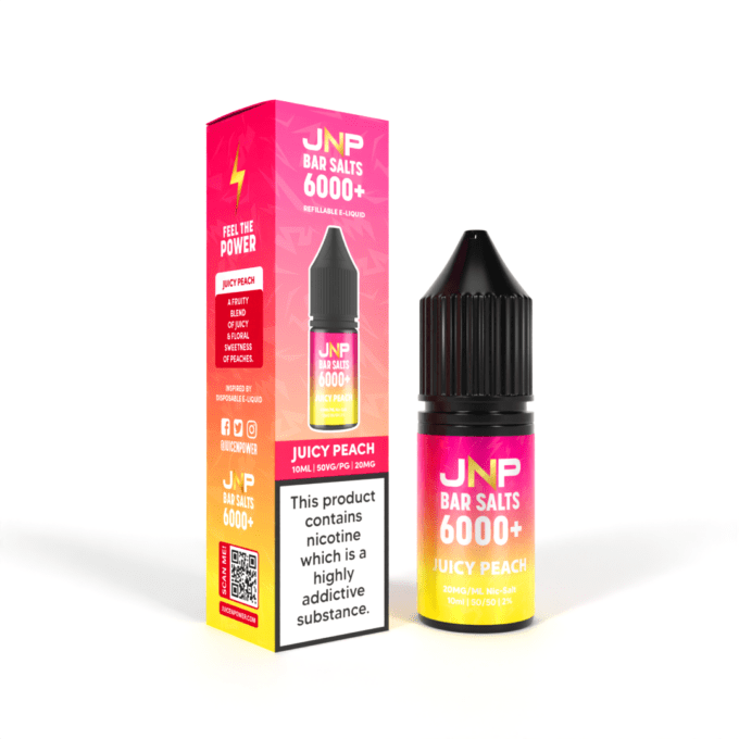 20mg JNP Juice N Power Nic Salt E-liquid 10ml Juicy Peach