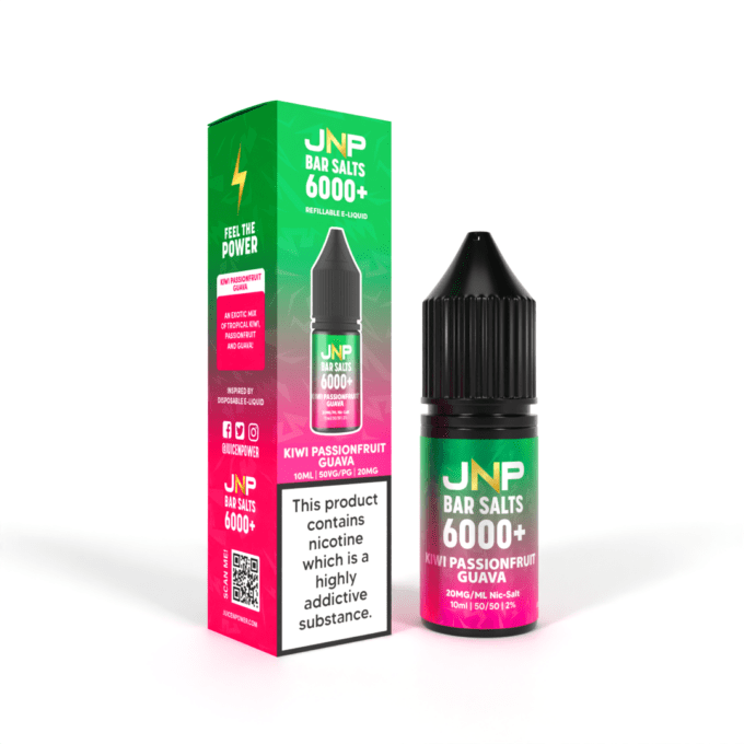 20mg JNP Juice N Power Nic Salt E-liquid 10ml Kiwi Passionfruit Guava