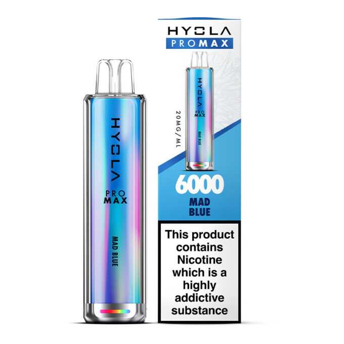 20mg Hyola Pro Max 6000 (6K Puffs) Disposable Vape Mad Blue