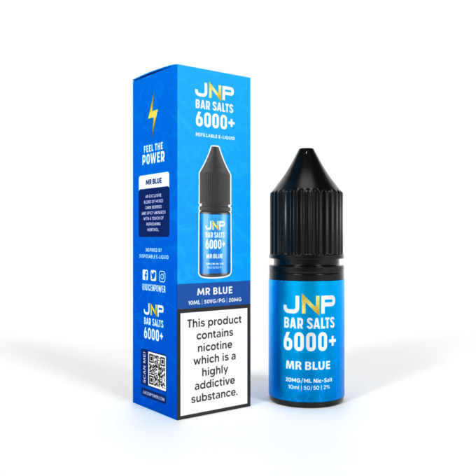 20mg JNP Juice N Power Nic Salt E-liquid 10ml Mr Blue