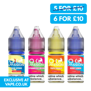 OXVA OX Passion 10mg (1%) Nic Salt E-liquid - 6 For £10