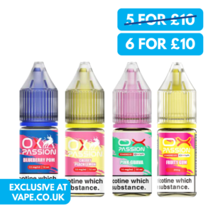OXVA OX Passion 20mg (2%) Nic Salt E-liquid - 6 For £10